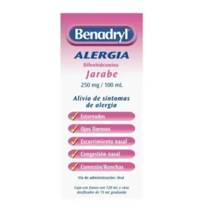 Benadryl Jarabe 120 ml (Difenhidramina)