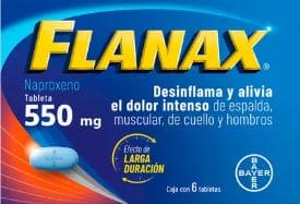 Flanax naproxeno 275 mg caja con 20 tabletas