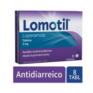 Lomotil 2 mg con 8 tabletas (loperamida)