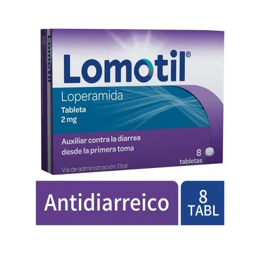 Lomotil 2 mg con 8 tabletas (loperamida)